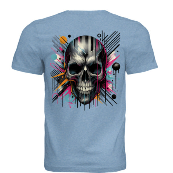 Neon Graffiti Skull – Urban Fusion T-Shirt – Reaper Cotton